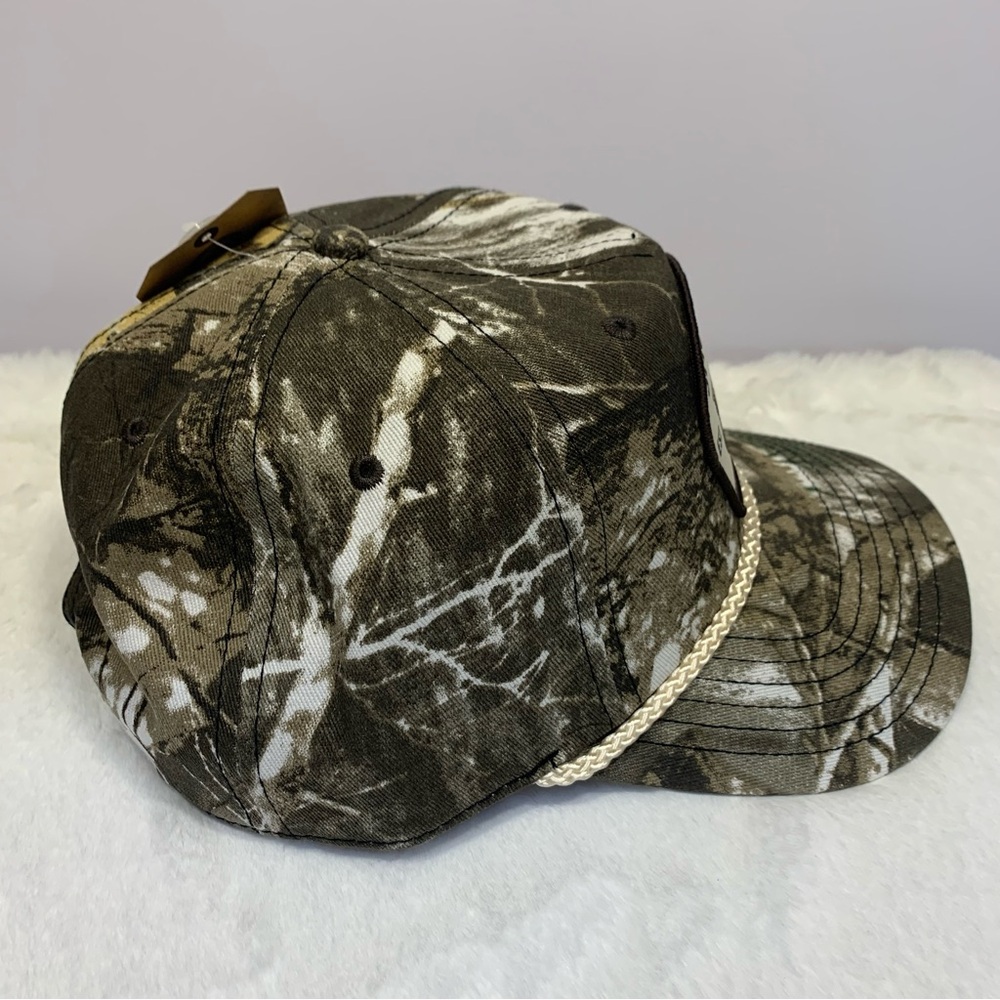 Smokey The Bear Forest Camo Snapback Trucker Hat Rope Accent Mad Engine OSFM - Picture 5 of 9